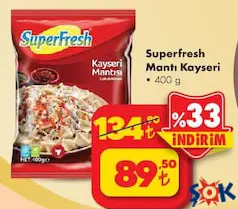 SUPERFRESH MANTI KAYSERİ 400 G fiyat ve kampanya bilgisi
